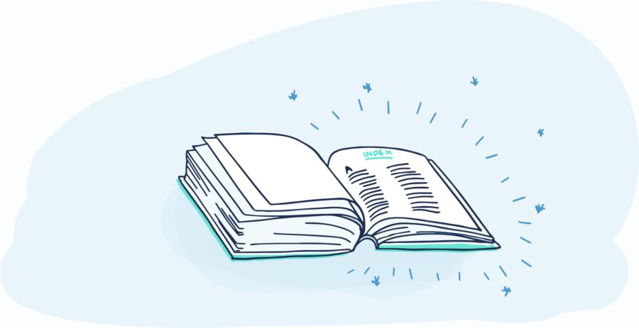 Bathed in the light of the gods, the Volume is opened to the Index page